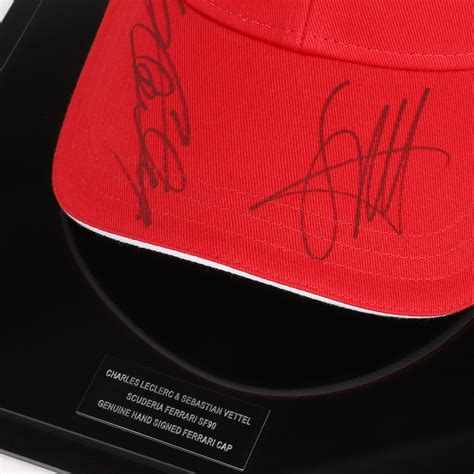 Charles Leclerc And Sebastian Vettel Signed Scuderia Ferrari Cap