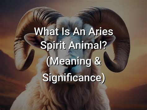 aries spirit animal meaning significance symbol genie