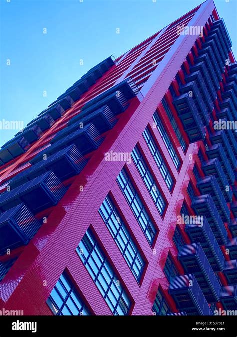 Red High Rise Stock Photo Alamy