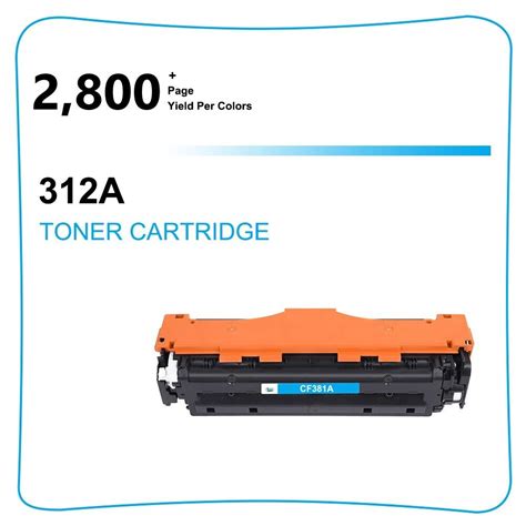 Cyan Toner Cartridge Fits For Hp 312a Cf381a Color Laserjet Pro Mfp M476 M476dn Ebay