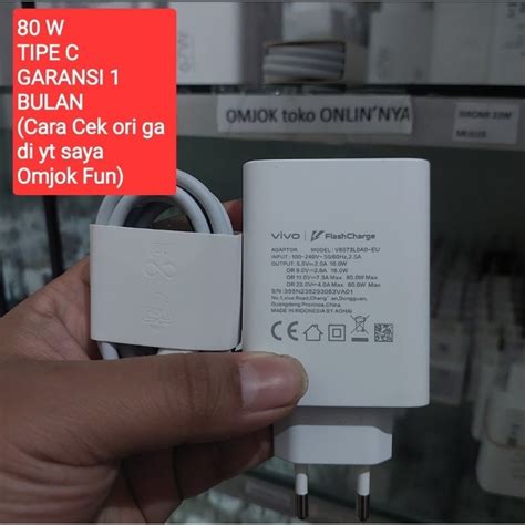 Jual Charger Vivo V G V E Original Copotan W Bawaan Asli Nya