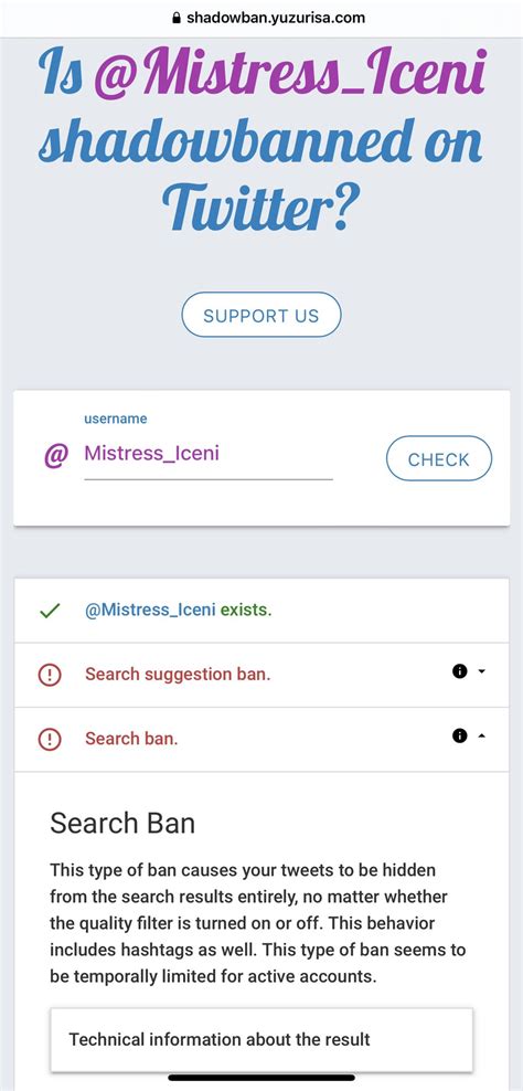 Miss Iceni On Twitter Wow For The First Time Ive Been Shadowbanned