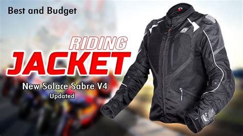 Best And Budget Riding Jacket Solace Sabre V4 Black New