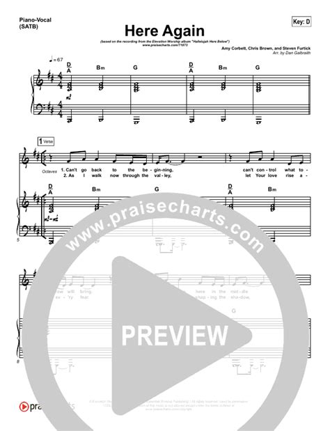 Here Again Sheet Music (Elevation Worship) - PraiseCharts