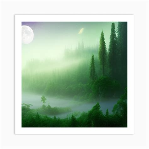 Forest At Night Art Print By Piotrwitamy Fy