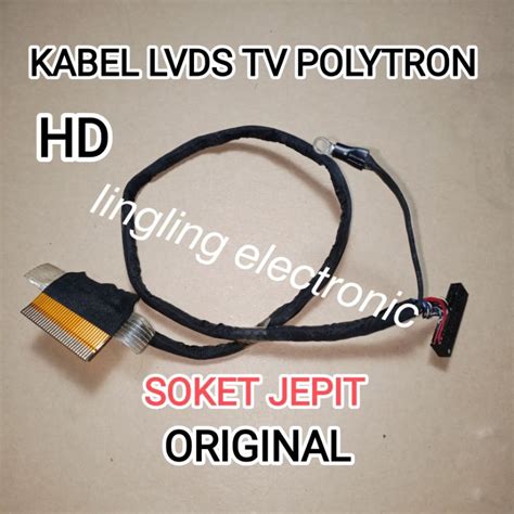 Jual Kabel Lvds Hd Tv Polytron Soket Jepit Original Bekas Mulus