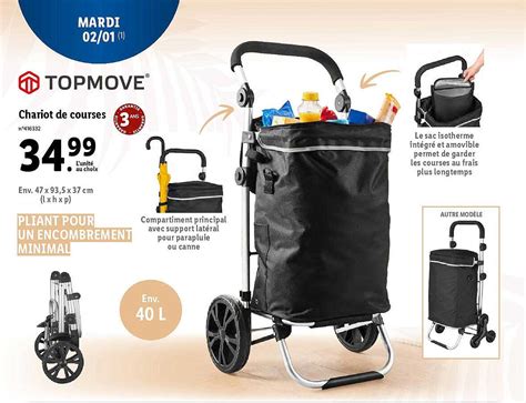 Promo Chariot De Courses Topmove Chez Lidl Icatalogue Fr