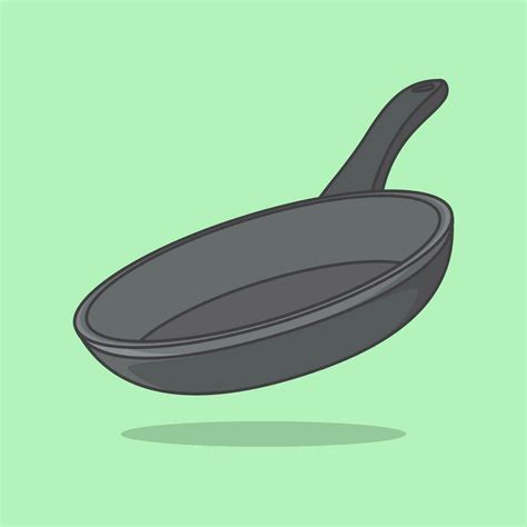 Frying Pan Cartoon Vector Illustration. Pan Flat Icon Outline 28144691 ...