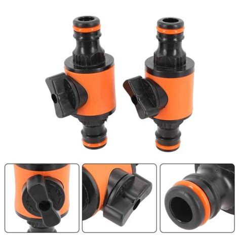 Heavy Duty 2pc Hose Pipe Tap Shut Off Valve Fitting Connector For