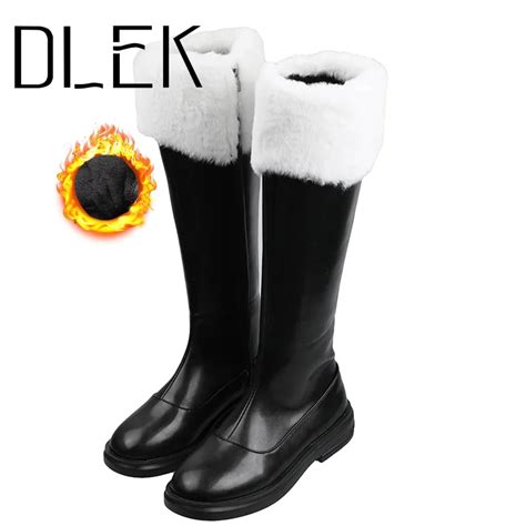 Botas De Nieve Afelpadas De Piel Para Mujer Calzado De Invierno Cálido