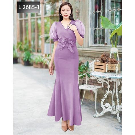 Jual Joanne Fashion Dress Pesta Wanita Mewah Elegan Formal Lengan