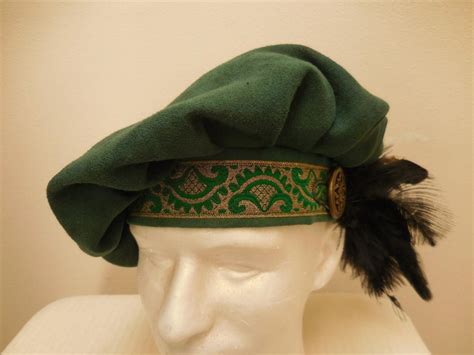 New Adult Green Renaissance Medieval Tudor Elizabethan Floppy Etsy