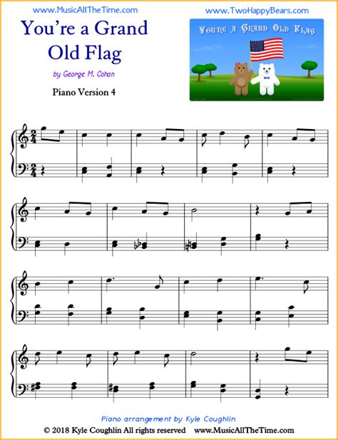 You’re a Grand Old Flag Piano Sheet Music