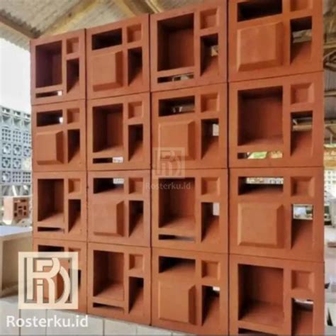 Jual Roster Beton Minimalis Lb Cembung Merah Gravel Shopee Indonesia