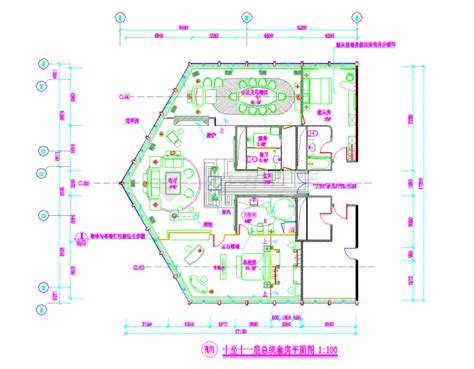 某豪华酒店总统套房平面设计总图纸 酒店 土木在线