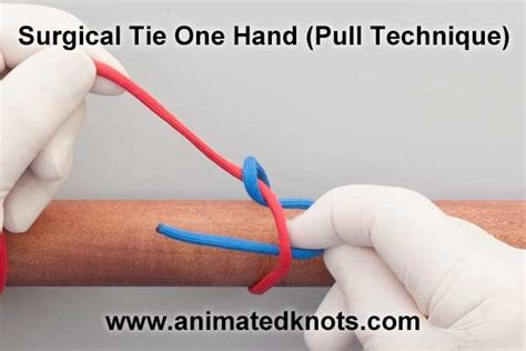 Animation Tying The One Handed Surgical Tie Pulling Technique