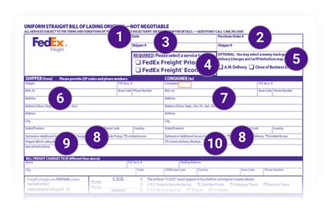 Fedex Freight Bol Forms Printable