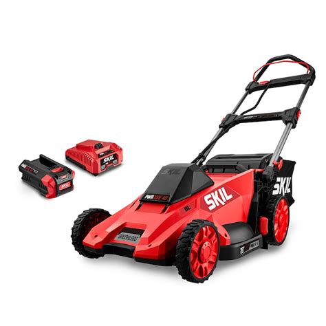 Skil 40 Volt Brushless Lithium Ion Push 20 In Cordless Electric Lawn Mower In The Cordless