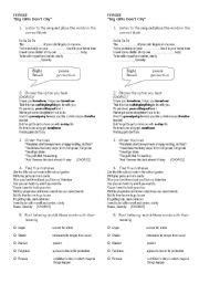 Big Girls Dont Cry By Fergie Esl Worksheet By Teachervane