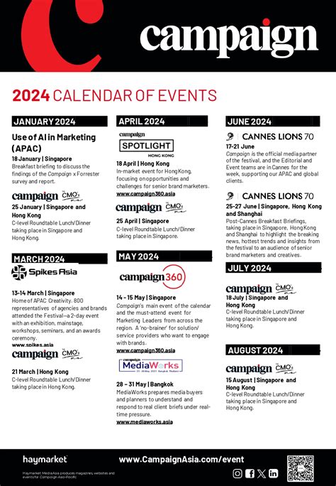 Campaign Announces 2024 Event Calendar News Campaign Asia