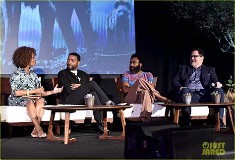 Donald Glover Billy Eichner Seth Rogen Attend The Lion King Press