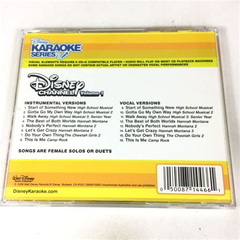 Disney Channel Volume 1 Music Cd Disney Karaoke Series Ebay