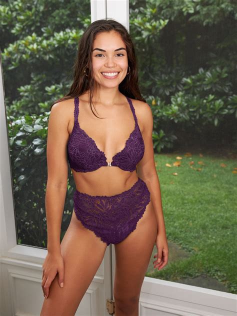 Romantic Corded Lace Push Up Bra In Purple Savage X Fenty