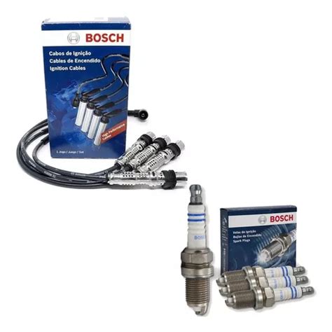 Kit Cabos E Velas Bosch Fiat Uno Palio 1 0 Evo Fire Vivace Frete grátis