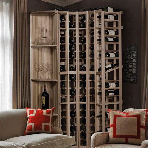 Wine Enthusiast N Finity Bottle Dark Walnut Floor Wine Rack