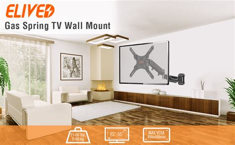 Amazon ELIVED Height Adjustable TV Wall Mount For Most 23 55 Inch