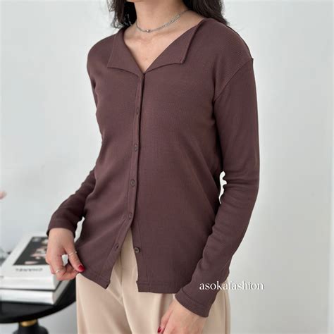 Jual ASOKA Levy Top 299 Knitwear Atasan Cardigan Wanita Longsleeve