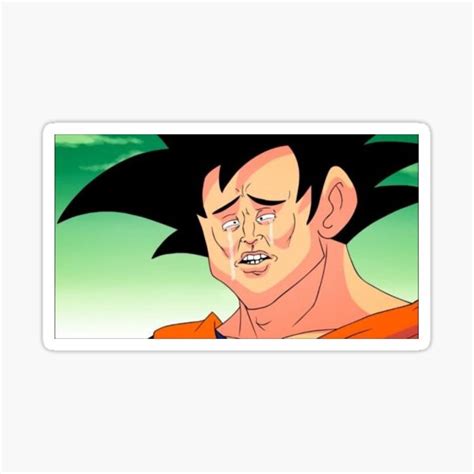 "Goku funny face sticker " Sticker for Sale by Hoolliday | Redbubble