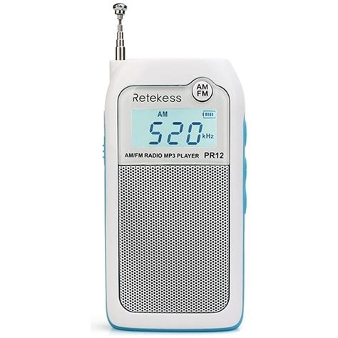 Ganbao Beyaz Retekess PR12 Radyo Fm Am Mini Cep USB Radyo Fiyatı