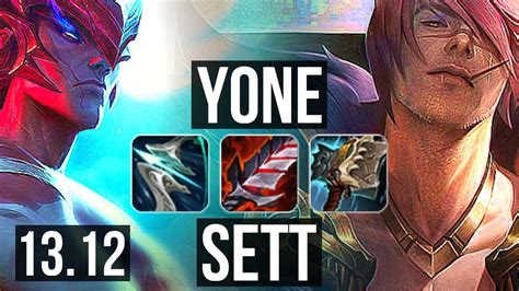 Yone Vs Sett Top 6 Solo Kills 300 Games 800k Mastery Euw