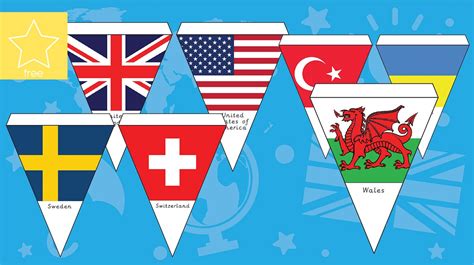 Teachers Pet World Flags Bunting