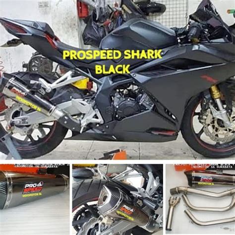 Jual Knalpot Prospeed Cbr Rr Shark Black Full System Kota Surabaya