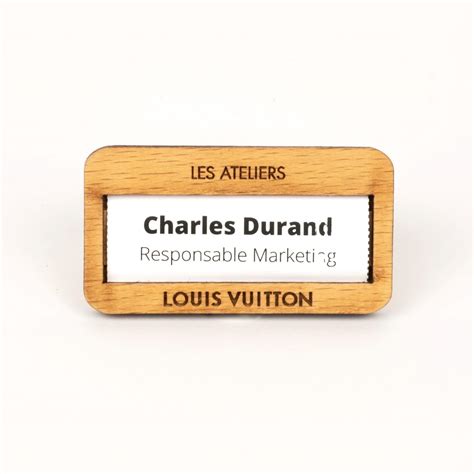 Badge Nominatif En Bois GiftsForChange