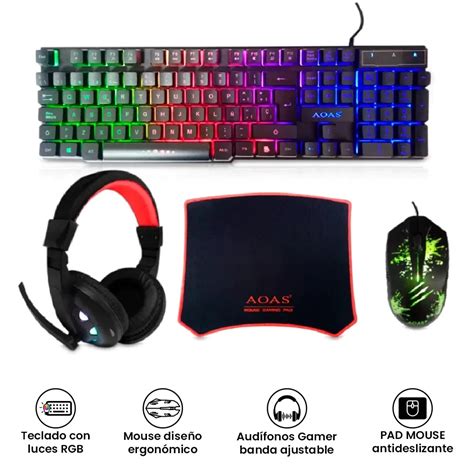 Combo Gamer Teclado Mouse Padmose Y Diadema Eapytronics