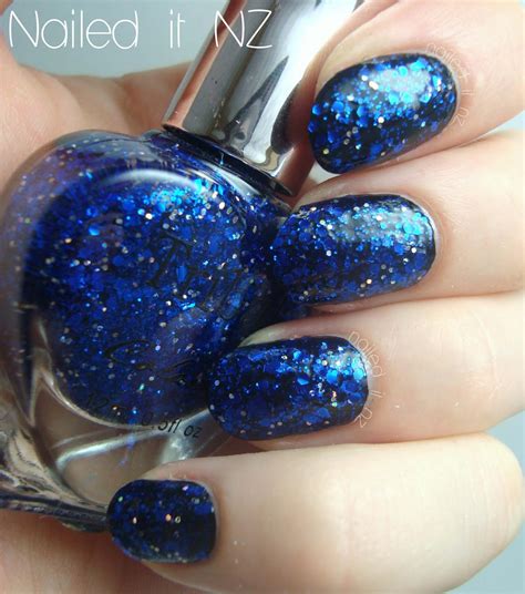 Blue glitter nail polish from Born Pretty Store!