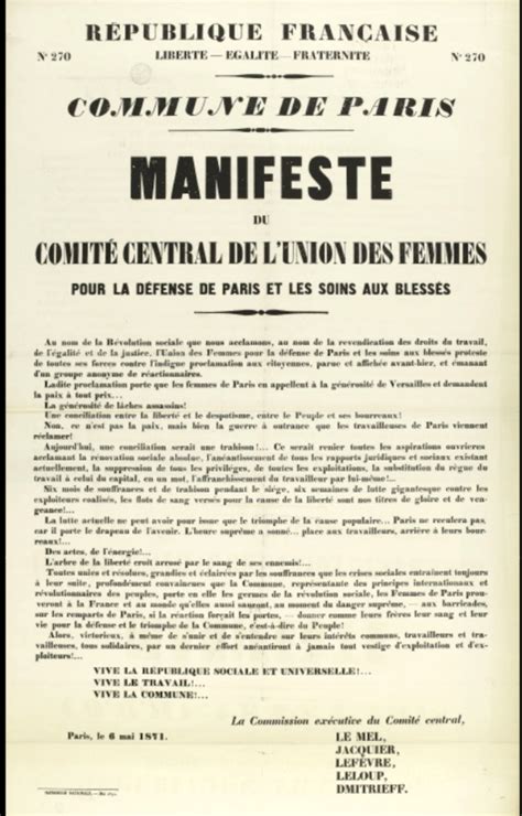 A União Das Mulheres Pela Defesa De Paris E Os Cuidados Dos Feridos