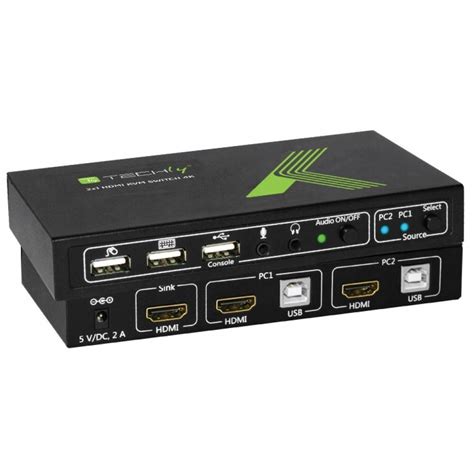 TECHLY PRZEŁĄCZNIK KVM HDMI USB 2X1 Z AUDIO 4KX2K IDATA KVM HDMI2U