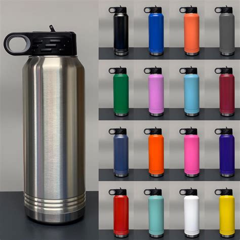 32 Oz Stainless Steel Powder Coated Blank Insulated Sport Water Bottle