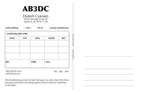 Qsl Card Template – Mightyprintingdeals.com