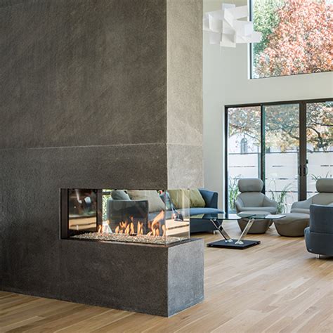 Indoor Flare Room Definer Peninsula Linear Fireplaces CADdetails