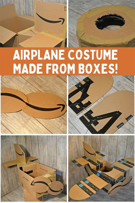 DIY Airplane Halloween Costume Made From Boxes in 2022 | Airplane ...