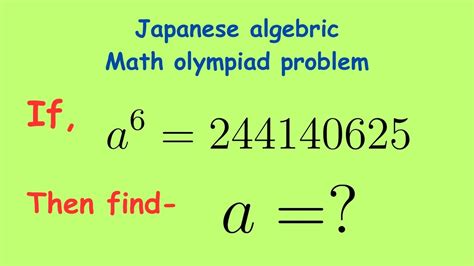 Japanese Math Olympiad Problem Can You Solve This Without Calculator