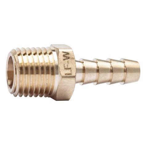 Ltwfitting 1 4 In Id Hose Barb X 1 4 In Mip Lead Free Brass Adapter