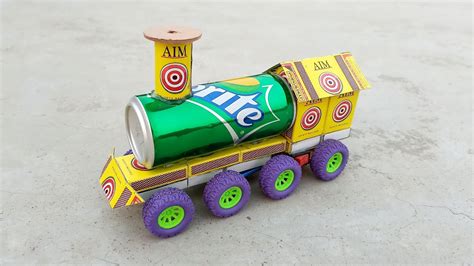 How To Make A Matchbox Train At Home Diy Toy Train With Pepsi Cans