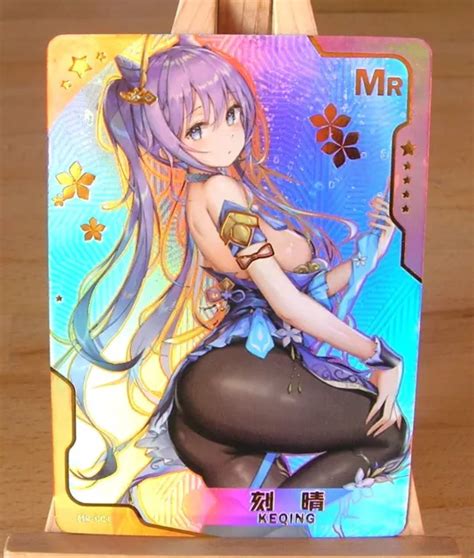 KEQING GENSHIN IMPACT CARTE MR RARE Goddess Story Anime Waifu Doujin