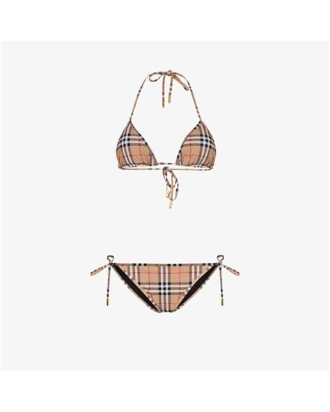 Burberry Synthetic Vintage Check Bikini In Brown Save 7 Lyst